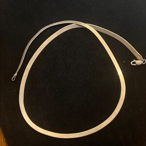 925 STERLING HERRINGBONE NECKLACE 18in